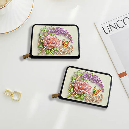 Diamond Painting Card Holder Coin Purse Diamond Art Wallet Pouch for Women (J)