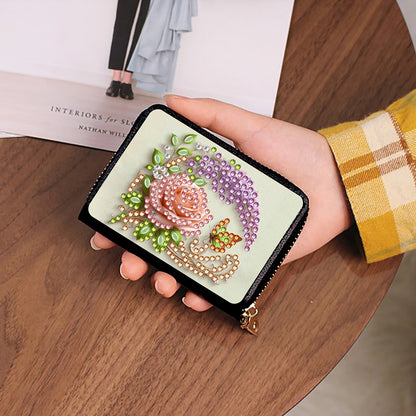 Diamond Painting Card Holder Coin Purse Diamond Art Wallet Pouch for Women (J)
