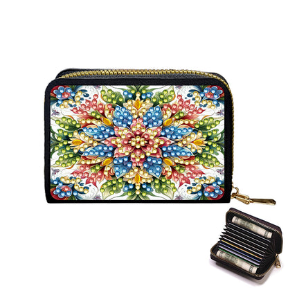 Diamond Painting Card Holder Coin Purse Diamond Art Wallet Pouch for Women (L)