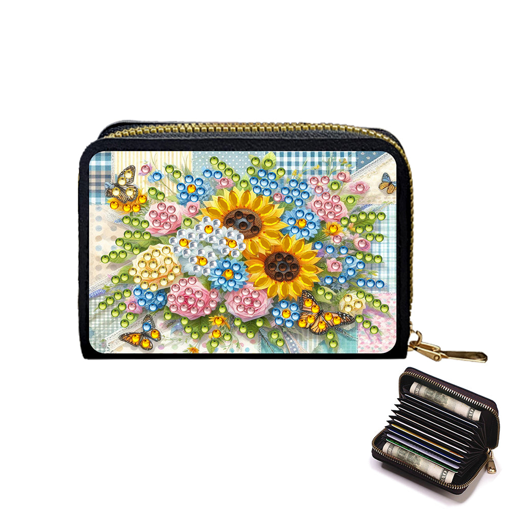 Diamond Painting Card Holder Coin Purse Diamond Art Wallet Pouch for Women (M)