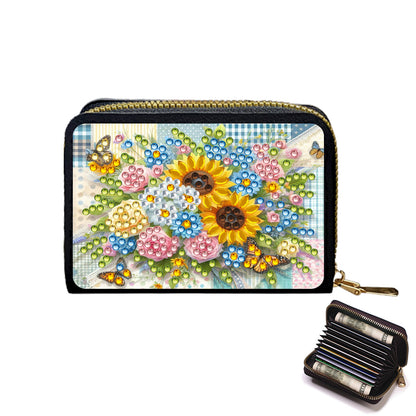 Diamond Painting Card Holder Coin Purse Diamond Art Wallet Pouch for Women (M)