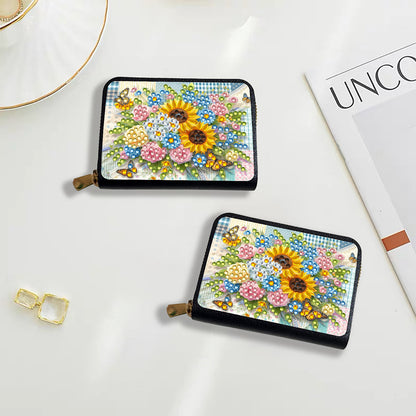 Diamond Painting Card Holder Coin Purse Diamond Art Wallet Pouch for Women (M)