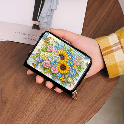 Diamond Painting Card Holder Coin Purse Diamond Art Wallet Pouch for Women (M)