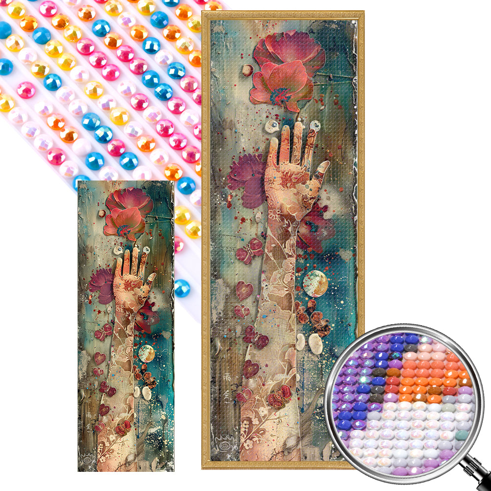 AB Diamond Painting - Full Round - Flowers And Arms (30*90CM)