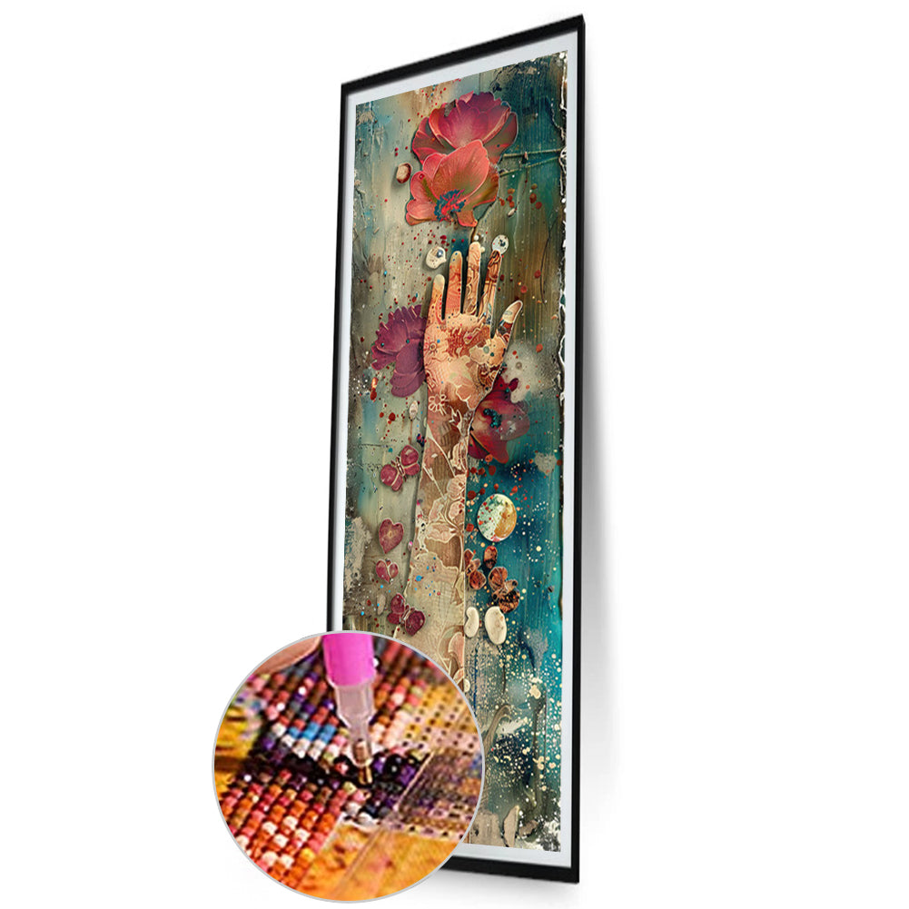 AB Diamond Painting - Full Round - Flowers And Arms (30*90CM)