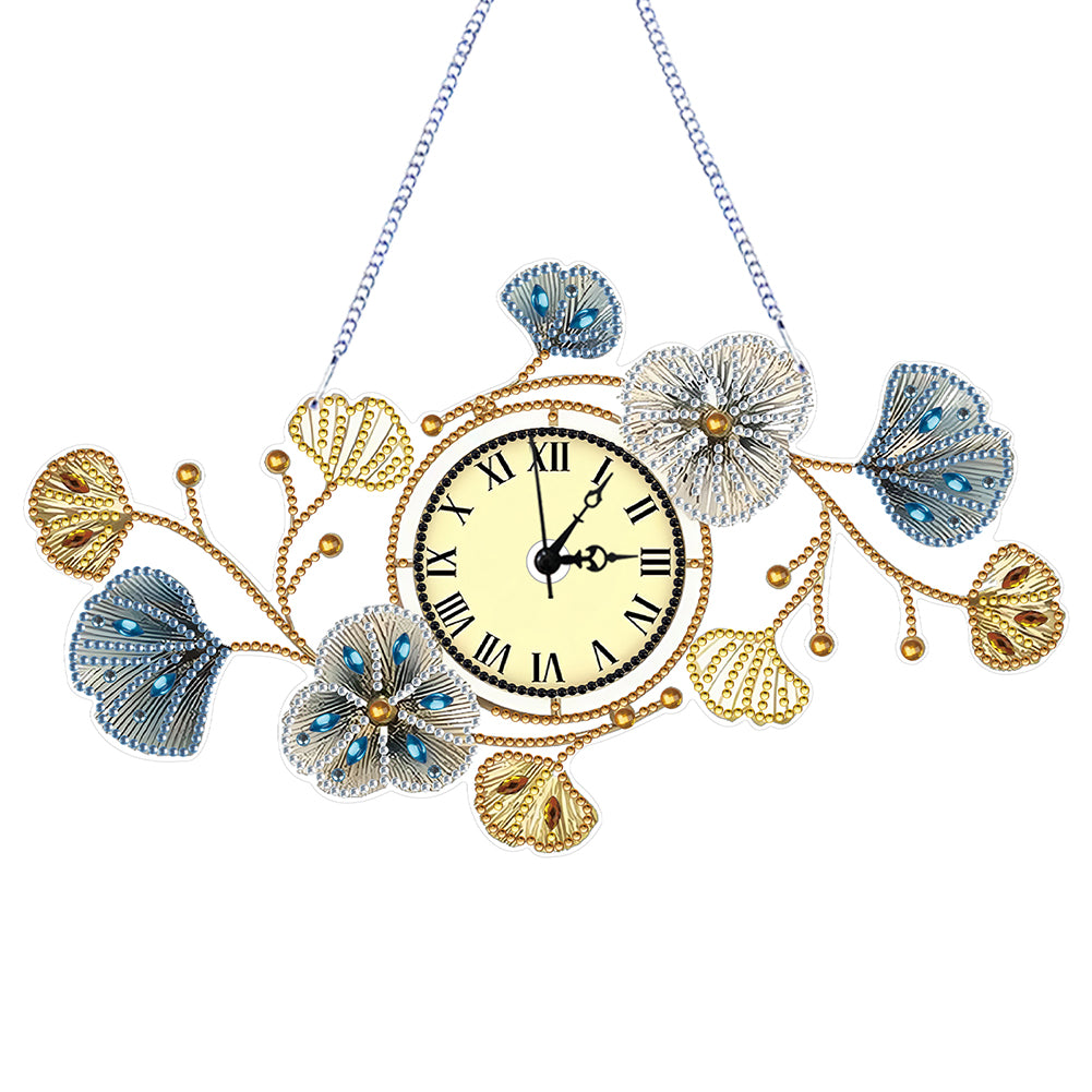 DIY Diamond Painting Clock Kits Diamond Art Clock Ornaments Kit Home Decor (B)