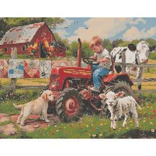 Load image into Gallery viewer, Diamond Painting - Full Round - Farm Child (50*40CM)
