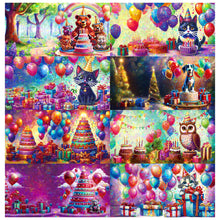 Load image into Gallery viewer, 8Pcs Animals Party Diamond Painting Greeting Card for Family Friends Gift
