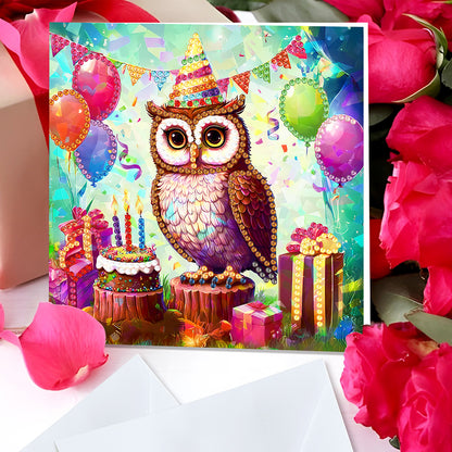 8Pcs Animals Party Diamond Painting Greeting Card for Family Friends Gift