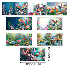 Load image into Gallery viewer, 8Pcs Hummingbirds Butterfly Diamond Painting Wish Card for Family Friends Gift
