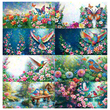 Load image into Gallery viewer, 8Pcs Hummingbirds Butterfly Diamond Painting Wish Card for Family Friends Gift

