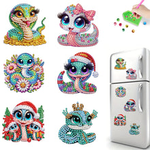 Load image into Gallery viewer, 6Pcs DIY Diamond Painting Refrigerator Magnets Diamond Art Kits (Snake)
