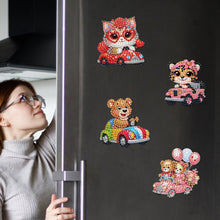 Load image into Gallery viewer, 6Pcs DIY Diamond Painting Refrigerator Magnets Diamond Art Kits (Animal)

