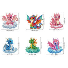 Load image into Gallery viewer, 6Pcs DIY Diamond Painting Refrigerator Magnets Diamond Art Kits (Dragon)
