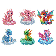 Load image into Gallery viewer, 6Pcs DIY Diamond Painting Refrigerator Magnets Diamond Art Kits (Dragon)
