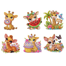 Load image into Gallery viewer, 6Pcs DIY Diamond Painting Refrigerator Magnets Diamond Art Kits (Giraffe)
