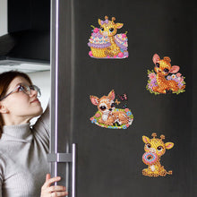 Load image into Gallery viewer, 6Pcs DIY Diamond Painting Refrigerator Magnets Diamond Art Kits (Giraffe)
