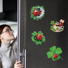 Load image into Gallery viewer, 6Pcs DIY Diamond Painting Refrigerator Magnets Diamond Art Kits (Ladybug)
