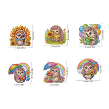Load image into Gallery viewer, 6Pcs DIY Diamond Painting Refrigerator Magnets Diamond Art Kits (Hedgehog)
