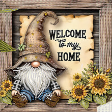 Load image into Gallery viewer, Diamond Painting - Partial Special Shaped - Sunflower Gnome (30*30CM)
