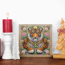 Load image into Gallery viewer, Diamond Painting - Partial Special Shaped - Lion In The Flower Bush (30*30CM)
