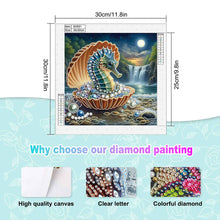 Load image into Gallery viewer, Diamond Painting - Partial Special Shaped - Jewelry Seahorse (30*30CM)
