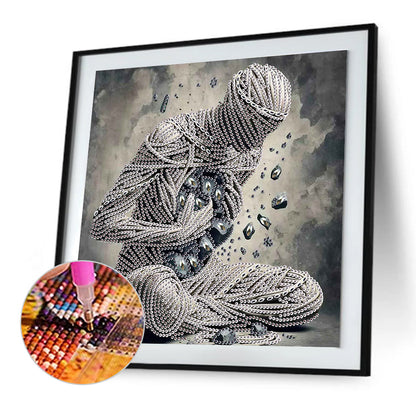 Diamond Painting - Partial Special Shaped - Abstract Art Portrait (30*30CM)