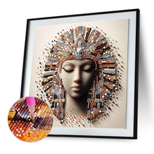 Load image into Gallery viewer, Diamond Painting - Partial Special Shaped - Abstract Egyptian Portrait (30*30CM)
