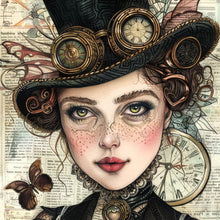Load image into Gallery viewer, Diamond Painting - Full Round - Steampunk Lady (40*40CM)
