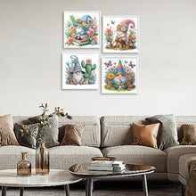 Load image into Gallery viewer, 4 Pcs Diamond Painting - Partial Special Shaped - Gnome (30*30CM)
