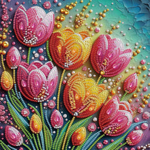 Load image into Gallery viewer, 4 Pcs Diamond Painting - Partial Special Shaped - Flowers (30*30CM)

