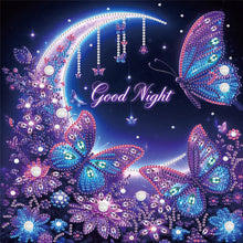 Load image into Gallery viewer, 4 Pcs Diamond Painting - Partial Special Shaped - Purple Butterfly (30*30CM)
