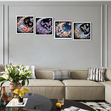 Load image into Gallery viewer, 4 Pcs Diamond Painting - Partial Special Shaped - Crescent Butterfly (30*30CM)
