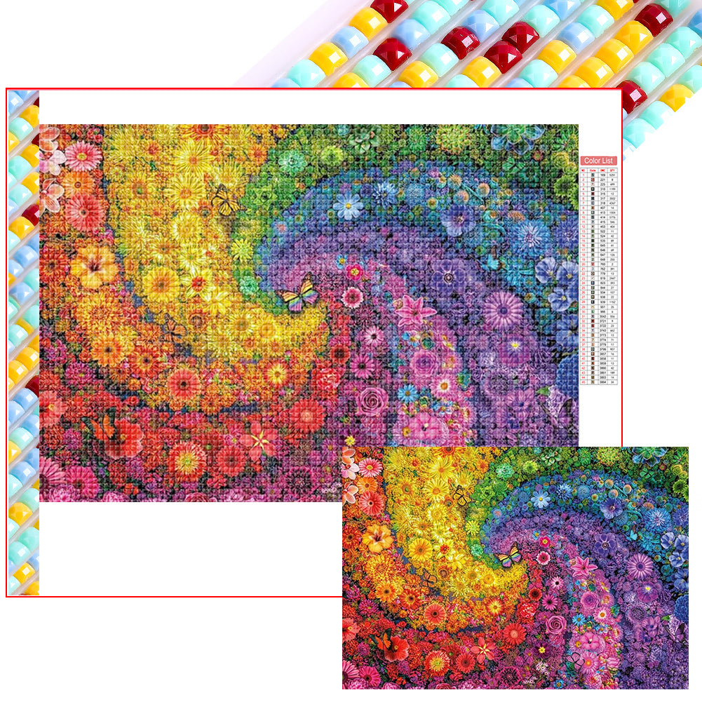 Diamond Painting - Full Square - Flower Swirl (50*35CM)