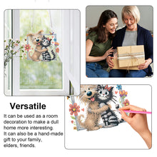 Load image into Gallery viewer, Acrylic Special Shape Animals Diamond Painting Ornaments for Garden Window Decor
