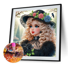 Load image into Gallery viewer, Diamond Painting - Partial Special Shaped - Elegant Little Girl (30*30CM)
