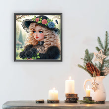 Load image into Gallery viewer, Diamond Painting - Partial Special Shaped - Elegant Little Girl (30*30CM)
