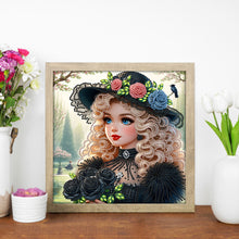 Load image into Gallery viewer, Diamond Painting - Partial Special Shaped - Elegant Little Girl (30*30CM)
