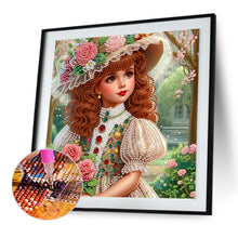 Load image into Gallery viewer, Diamond Painting - Partial Special Shaped - Elegant Little Girl (30*30CM)
