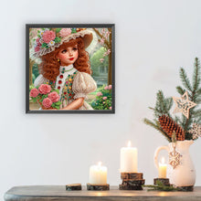 Load image into Gallery viewer, Diamond Painting - Partial Special Shaped - Elegant Little Girl (30*30CM)
