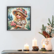 Load image into Gallery viewer, Diamond Painting - Partial Special Shaped - Elegant Little Girl (30*30CM)
