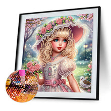 Load image into Gallery viewer, Diamond Painting - Partial Special Shaped - Elegant Little Girl (30*30CM)
