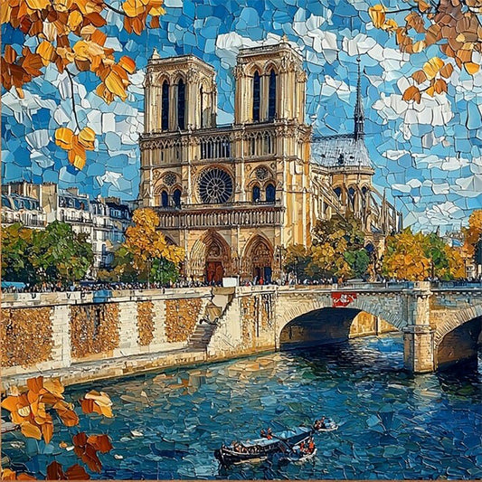 AB Diamond Painting - Full Round - City Riverside (40*40CM)