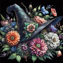 Load image into Gallery viewer, AB Diamond Painting - Full Round - Flower Witch Hat (40*40CM)
