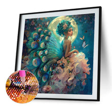 Load image into Gallery viewer, AB Diamond Painting - Full Round - Peacock Girl (40*40CM)
