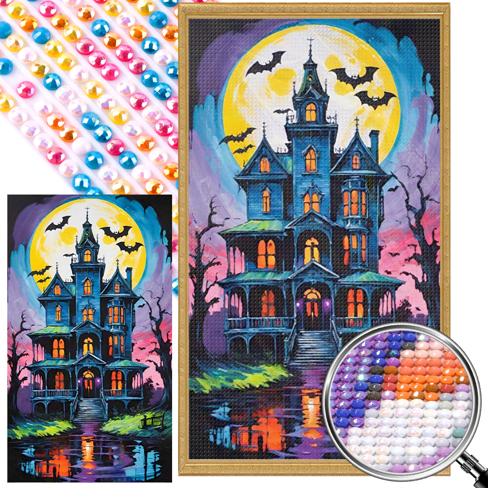 AB Diamond Painting - Full Round - Mysterious Horror House (40*70CM)