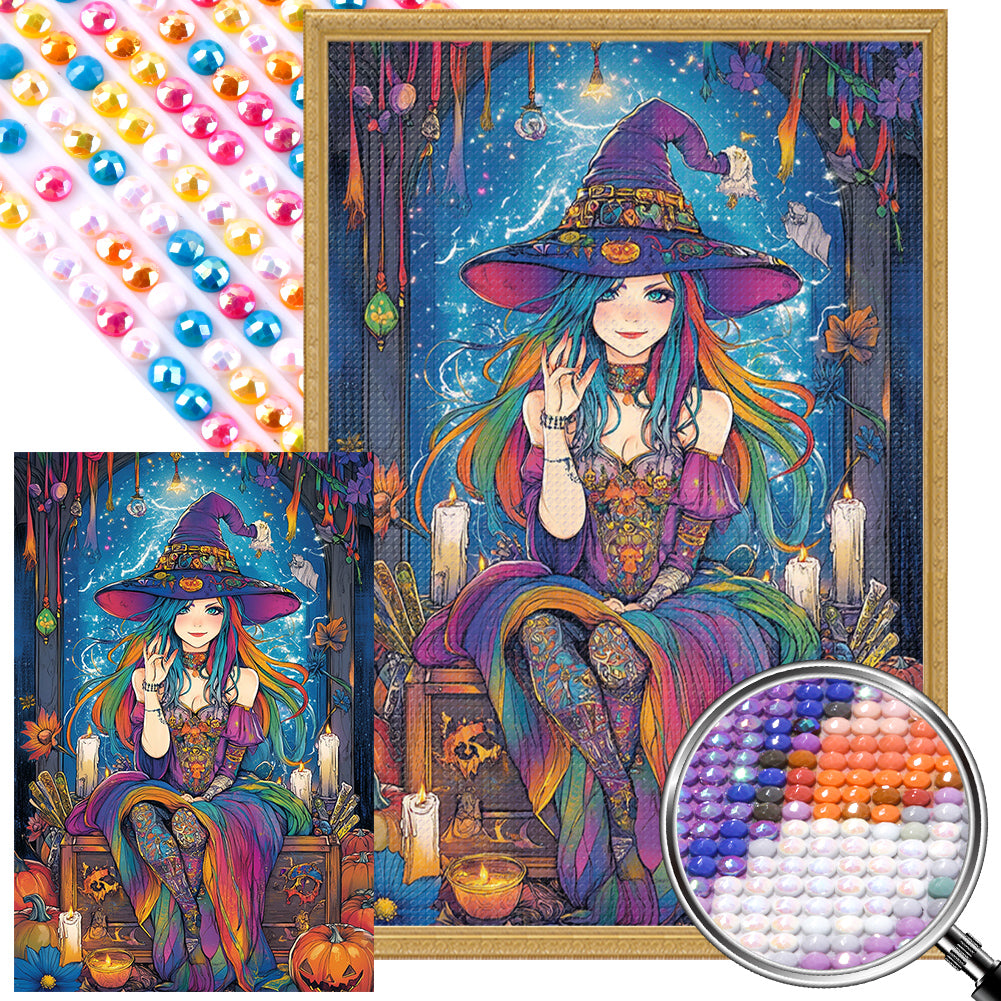 AB Diamond Painting - Full Round - Magic Witch (40*60CM)