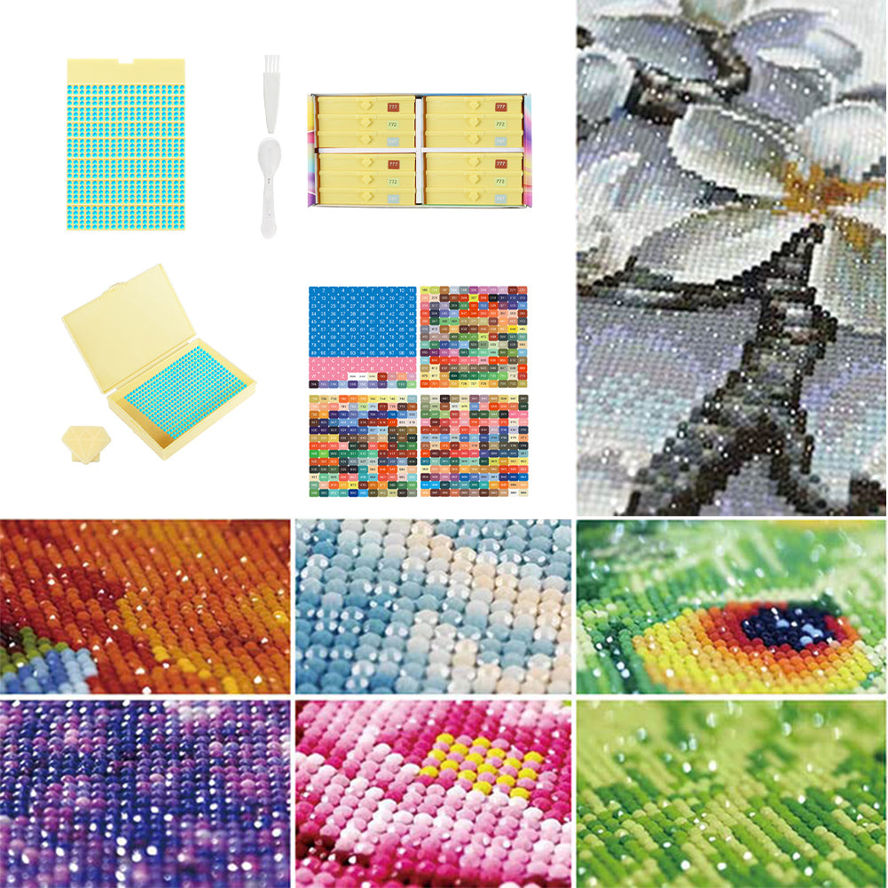 Diamond Art Trays Kits 5D DIY Diamond Painting Tray for Adults (12pcs Yellow)