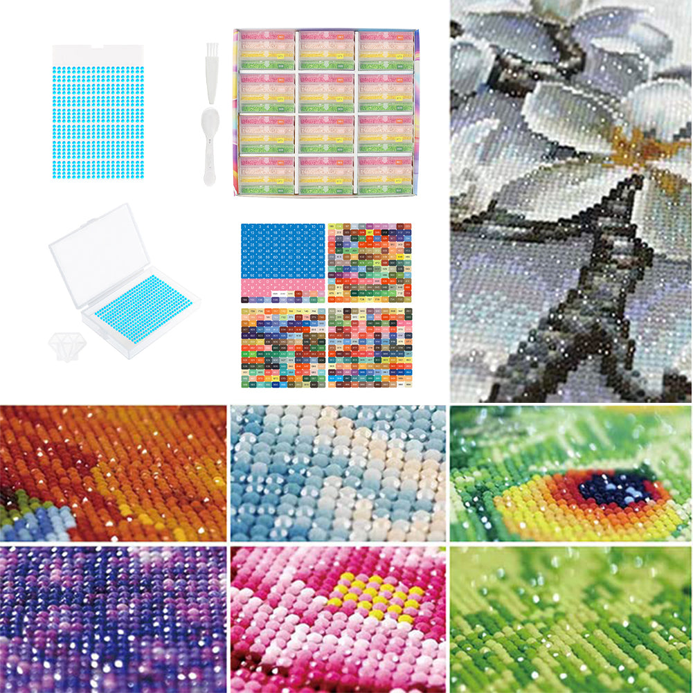 Diamond Art Trays Kits 5D DIY Diamond Painting Tray for Adults (48pcs Clear)