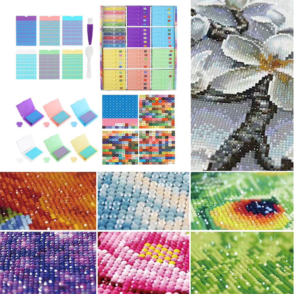 Diamond Art Trays Kits 5D DIY Diamond Painting Tray for Adults (60pcs Mixed)